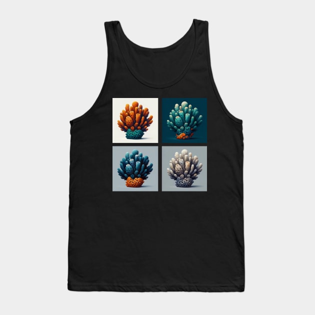 Pop Cliona Celata Sponge Art - Cool Underwater Tank Top by PawPopArt